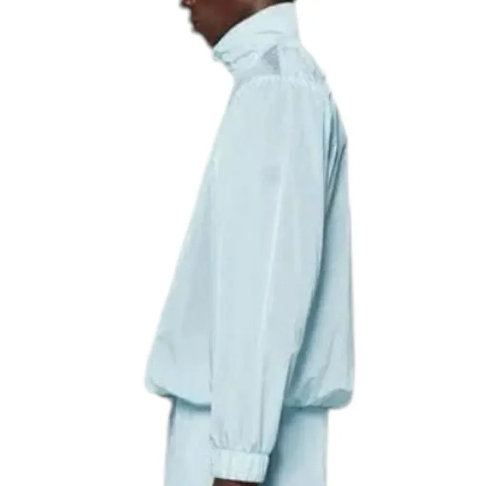 RAINS Track Jacket Mens M Blue Lightweight Sky‎ 18900 Interior Pockets Nylon Zip
